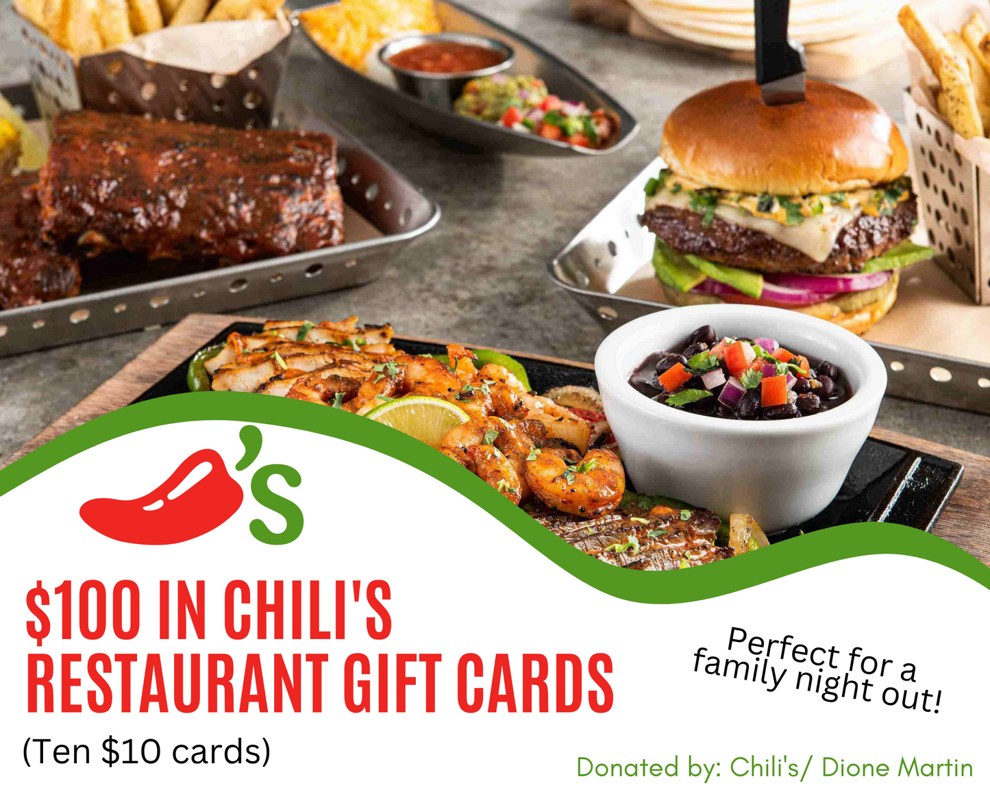 $100 in Chili's Gift Cards