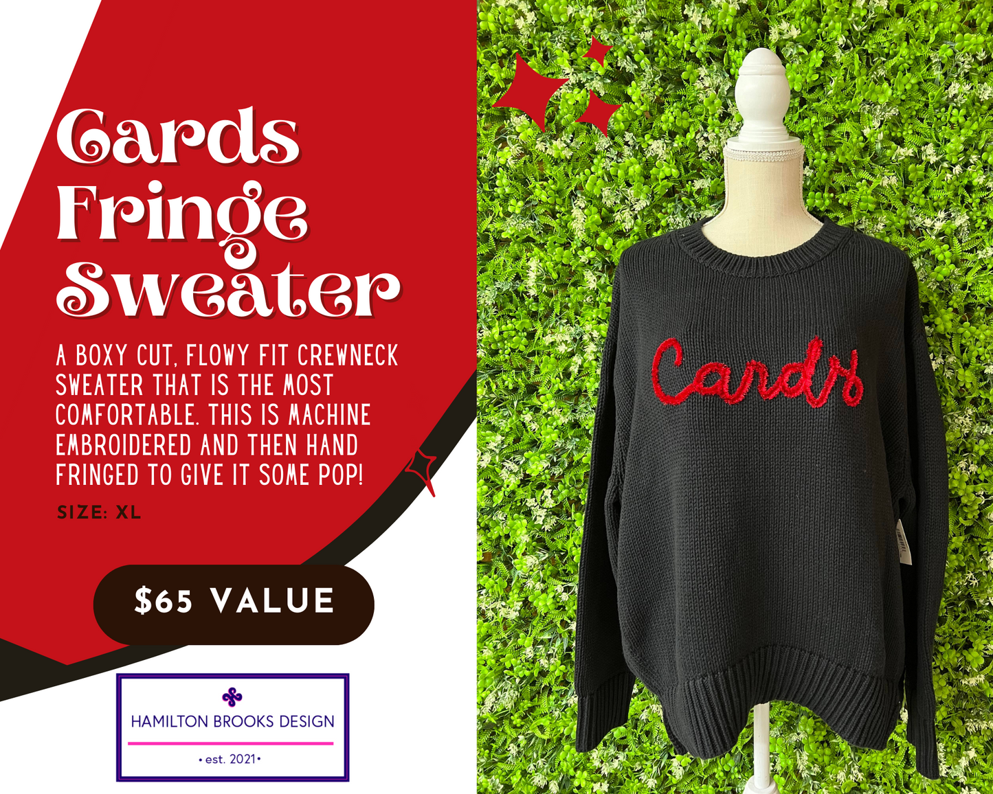 Cards Fringe Sweater
