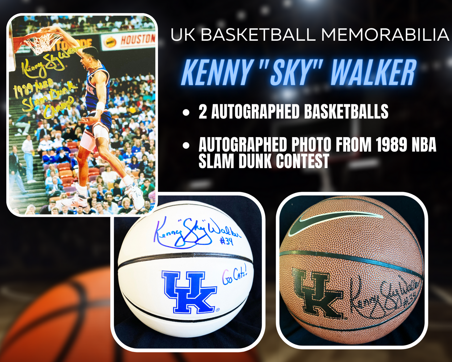 UK Basketball Great Kenny “Sky” Walker Memorabilia