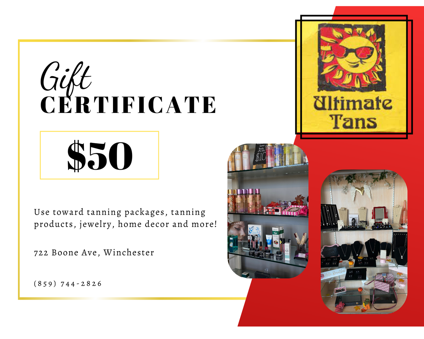 Ultimate Tans Gift Certificate