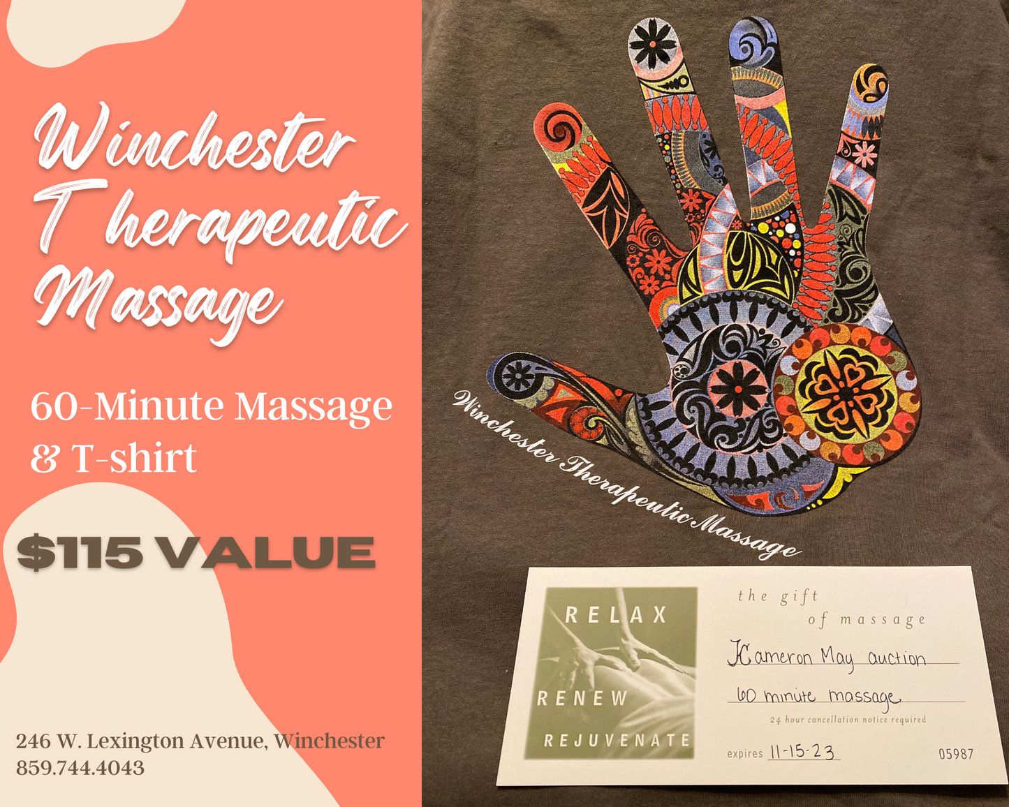60-Minute Massage & T-Shirt