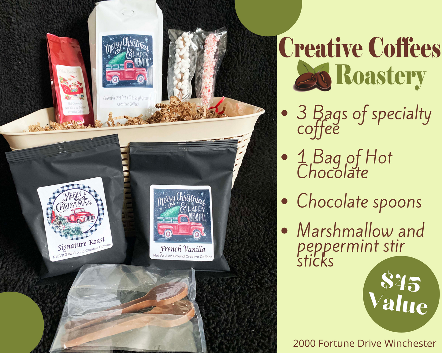 Creative Coffees Roastery Gift Basket