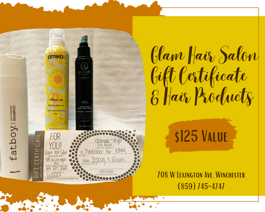Glam Hair Salon Gift Certificate & Hair Products
