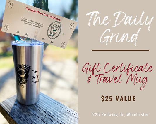 The Daily Grind Gift Certificate & Travel Mug