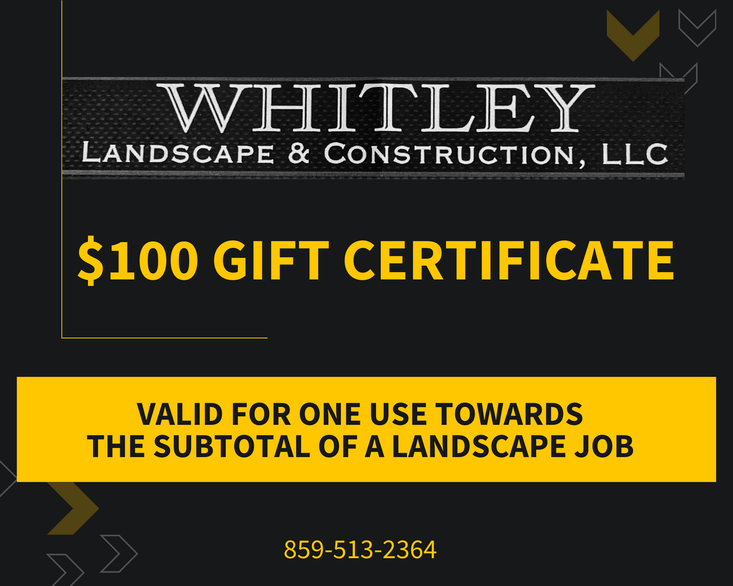 Landscaping Gift Certificate